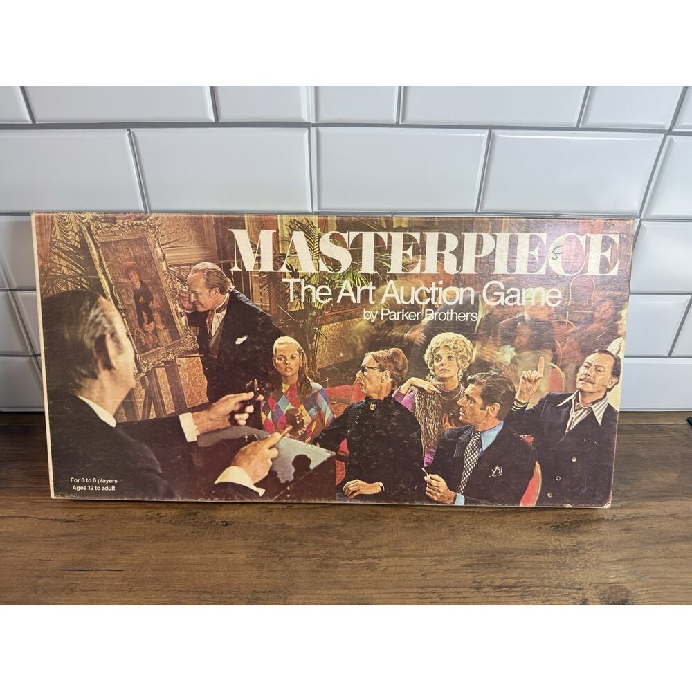 Masterpiece The Art Auction Board Game Parker Brothers VTG 1970 RARE Complete